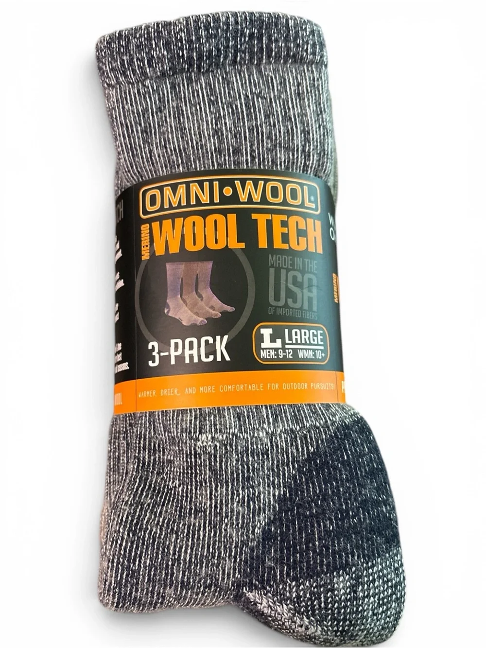 OmniWool Tech Men’s Crew Socks 3-Pack